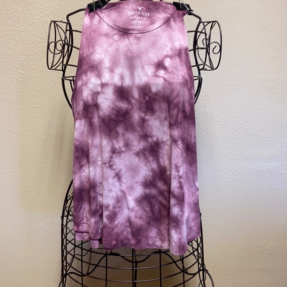 American Eagle Outfitters Tops - AMERICAN EAGLE OUTFITTERS PURPLE TIE DYE TANK TOP